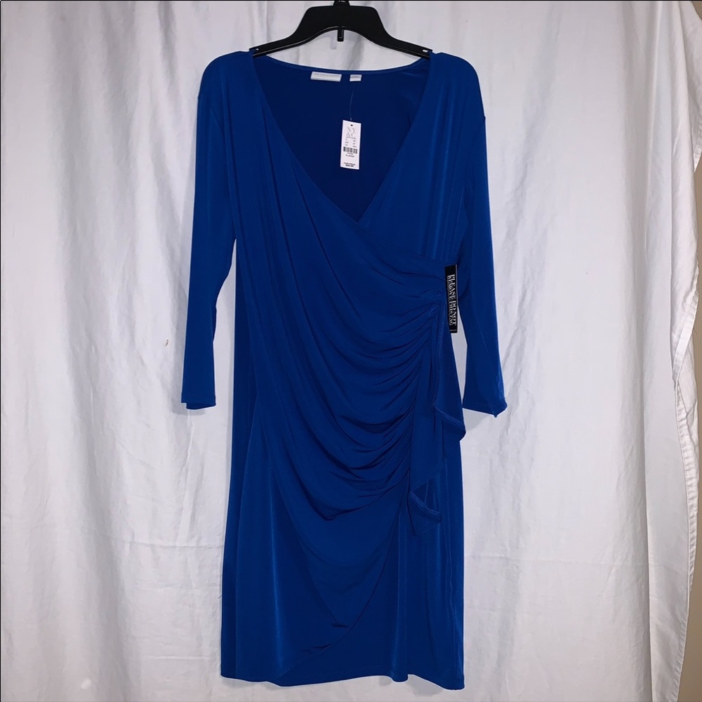 New York and Company XL Blue Kneelength Dress